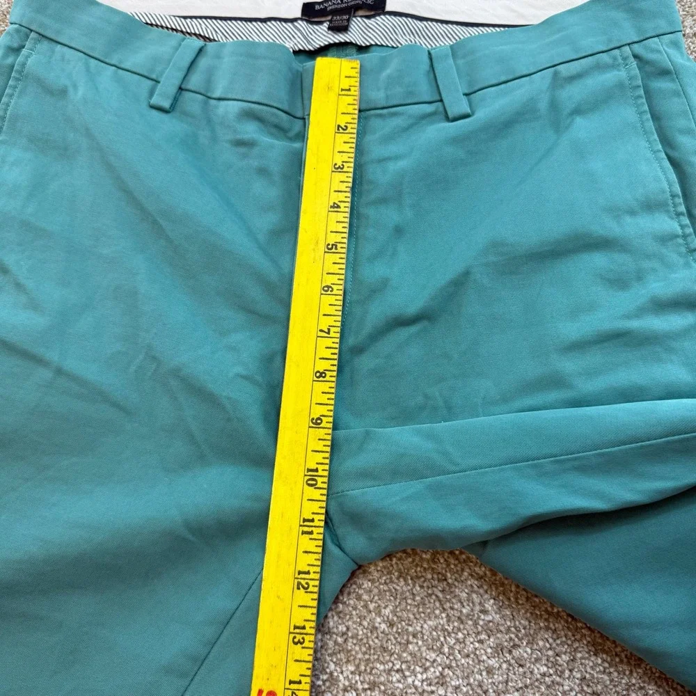 Banana Republic Emerson Chino Mens 33x30 Seafoam Green Pants Trousers Office‎